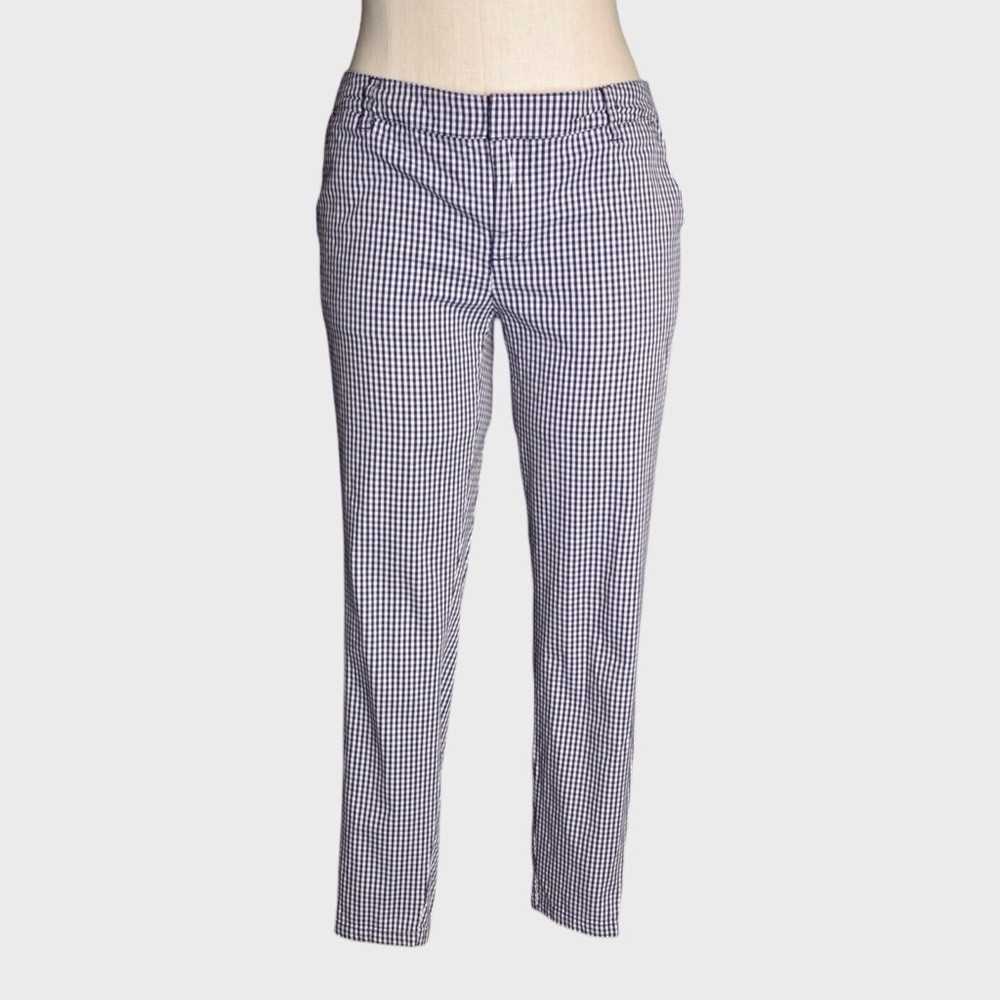 Forever 21 Gingham Plaid Capri Zip Pants